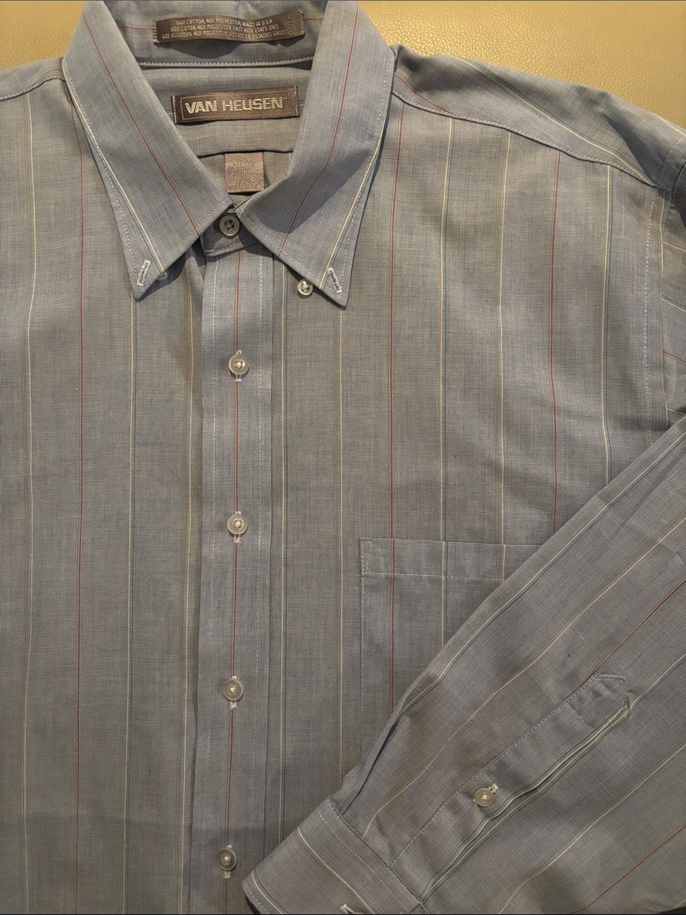 Van Heusen Blue Striped Dress Shirt